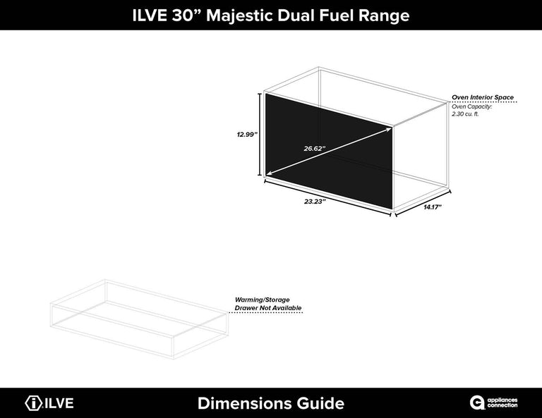 ILVE 30 in. Majestic II Series Propane Gas Burner and Electric Oven Range in Glossy Black with Brass Trim, UM30DNE3BKGLP