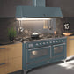 ILVE 60 in. Majestic Blue Grey Wall Mount Range Hood with 850 CFM Blower, UAM150GUE