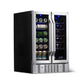 NewAir 24 In. 18 Bottle and 58 Can Dual Zone Wine and Beverage Cooler, AWB-360DB