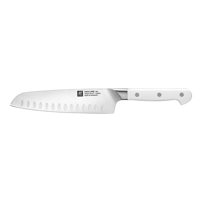 ZWILLING 7" SLIM Hollow Edge Santoku Knife, Pro Le Blanc Series