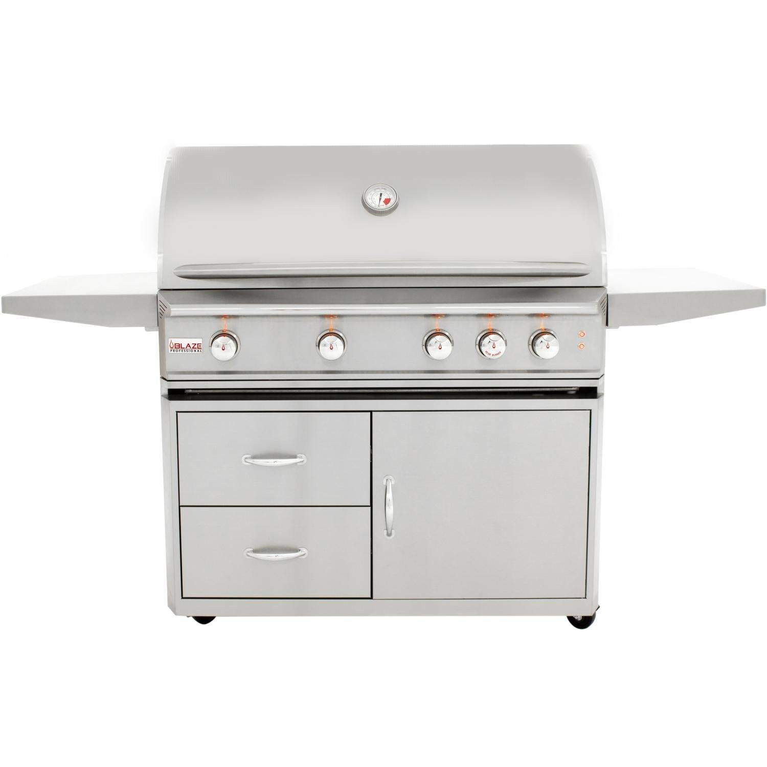 Blaze Professional 44 in., 4 Burner Built-In Propane Gas Grill with Grill Cart, AP-BLZ-4PRO-LP