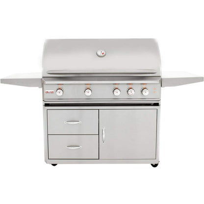 Blaze Professional 44 in., 4 Burner Built-In Natural Gas Grill with Grill Cart, AP-BLZ-4PRO-NG
