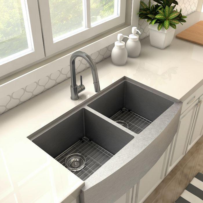 ZLINE Dante Kitchen Faucet in Black Stainless, DNT-KF-GM