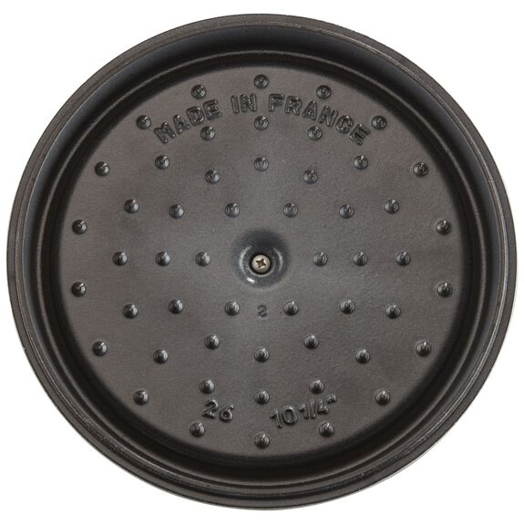 Staub 7 Qt. Cast Iron Round Dutch Oven in White