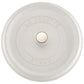 Staub 7 Qt. Cast Iron Round Dutch Oven in White