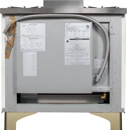 ILVE 48 in. Majestic II Series Propane Gas Burner and Electric Oven Range in White with Brass Trim, UM12FDNS3WHGLP