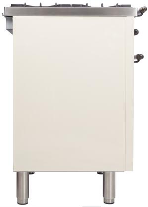 ILVE Nostalgie 24" Natural Gas Range in Antique White with Bronze Trim, UPN60DVGGAYNG