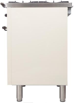 ILVE Nostalgie 24" Natural Gas Range in Antique White with Bronze Trim, UPN60DVGGAYNG