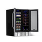 NewAir 24 In. 18 Bottle and 58 Can Dual Zone Wine and Beverage Cooler, AWB-360DB