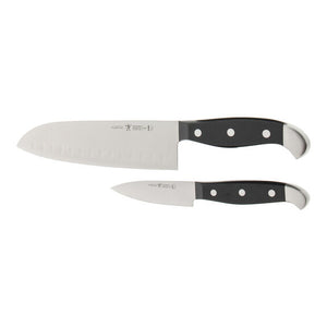 Henckels 2pc Asian Knife Set (7" Santoku & 3" Paring), Statement Series