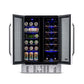 NewAir 24 In. 18 Bottle and 58 Can Dual Zone Wine and Beverage Cooler, AWB-360DB