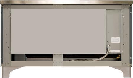 ILVE Majestic II 60" Natural Gas Burner, Electric Oven Range in Blue Grey with Chrome Trim, UM15FDNS3BGCNG