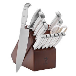 Henckels 15pc Knife Block Set WHITE, Statement Series
