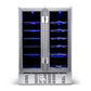 NewAir 24 In. 18 Bottle and 58 Can Dual Zone Wine and Beverage Cooler, AWB-360DB