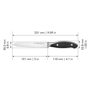 Henckels 5" Serrated Utility Knife, Forged Synergy Series