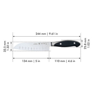 Henckels 5" Hollow Edge Santoku Knife, Forged Synergy Series