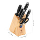 Henckels 7pc Knife Block Set, Forged Premio Series
