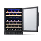 NewAir 24 In. Built-In 46 Bottle Dual Zone Wine Cooler in Black, NWC046BS00