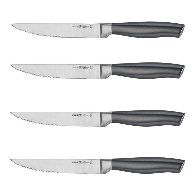 Henckels 4pc Steak Knife Set, Graphite Series