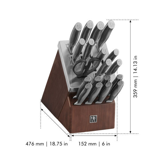 Henckels 20pc Self-Sharpening Knife Block Set, Graphite Series