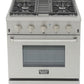 Kucht Professional 30 in. 4.2 cu ft. Natural Gas Range with Silver Knobs, KRG3080U-S