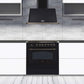 ILVE 36 in. Majestic Glossy Black Wall Mount Range Hood with 600 CFM Blower, UAM90BK