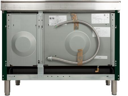 ILVE 48 in. Nostalgie Series Natural Gas Burner and Electric Oven Range in Emerald Green with Brass Trim, UPN120FDMPVSNG