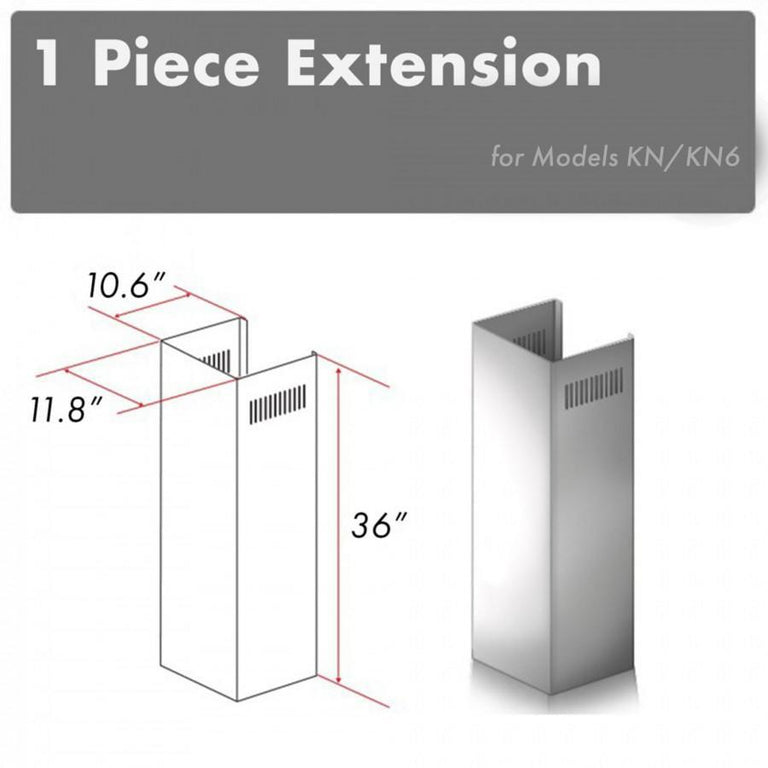 ZLINE 1 Piece Chimney Extension for 10ft Ceilings (1PCEXT-KN)