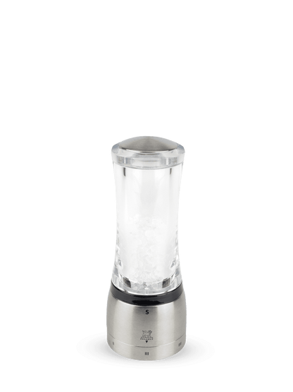 Peugeot Daman Salt Mill in Acrylic/Stainless 16cm - 6in