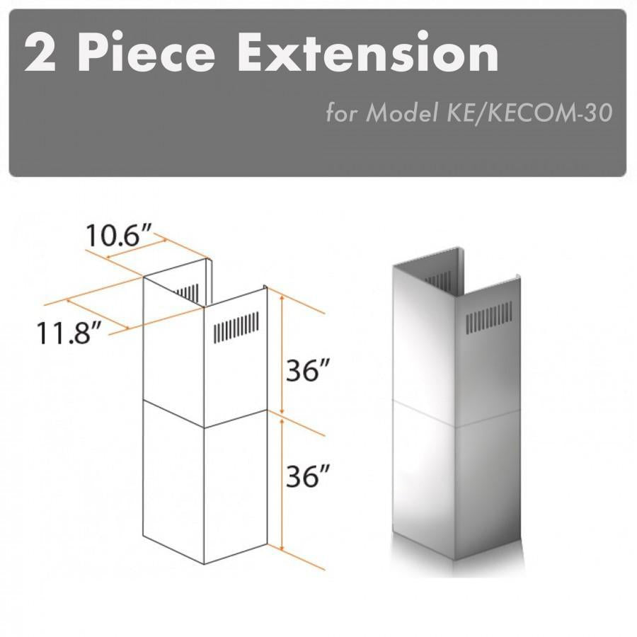 ZLINE 2 Piece Chimney Extension (2PCEXT-KE/KECOM-30)