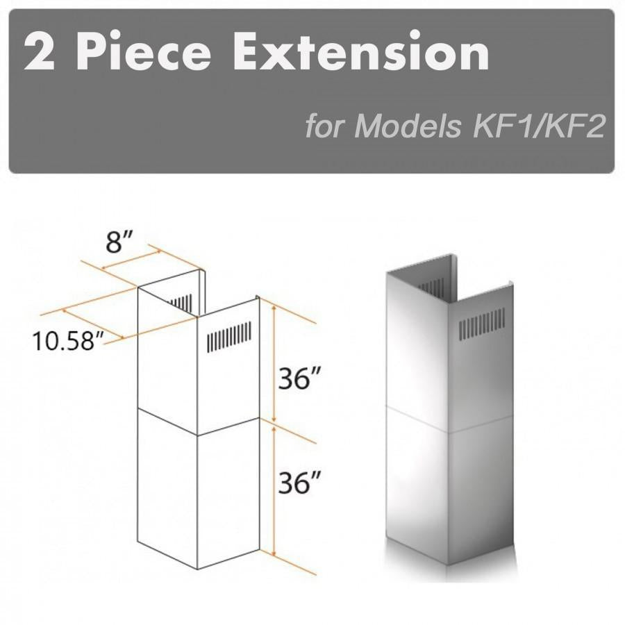 ZLINE 2 Piece Chimney Extension for 12ft Ceiling (2PCEXT-KF1)