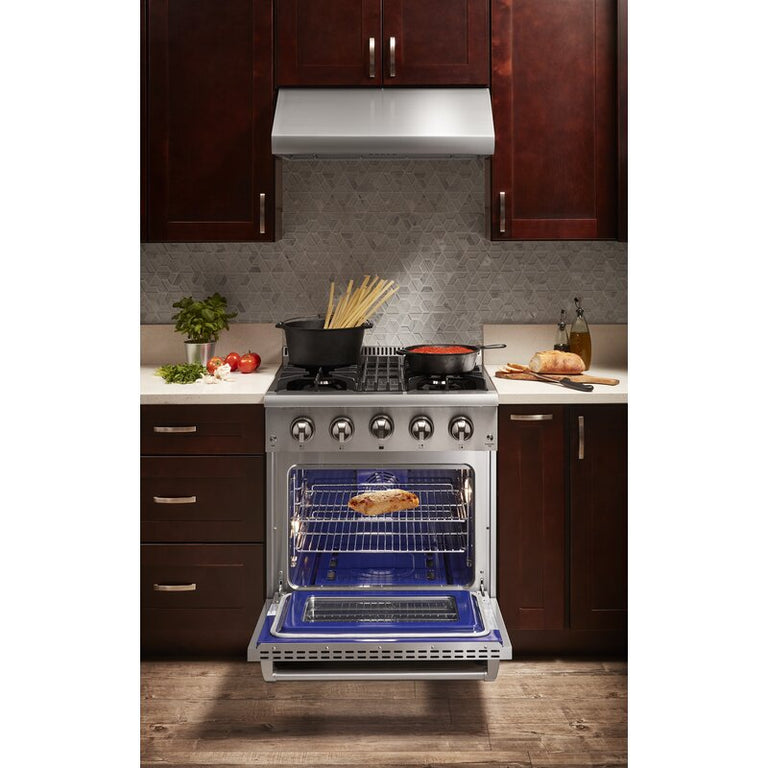 Thor Kitchen 30 in. Natural Gas Burner/Electric Oven Range in Stainless Steel, HRD3088U | Premium Home Source
