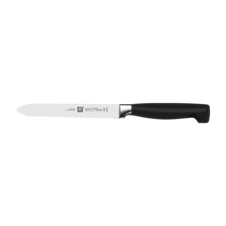 ZWILLING 5" Serrated Utility Knife, Four Star Series