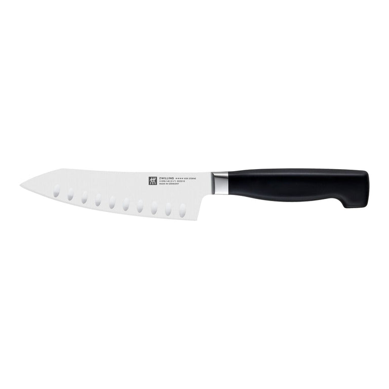 ZWILLING 5.5" Hollow Edge Rocking Santoku Knife, Four Star Series