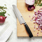ZWILLING 7" Hollow Edge Santoku Knife, Four Star Series