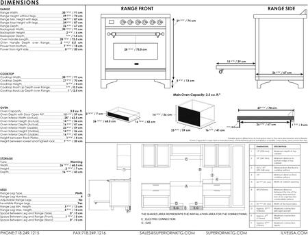 ILVE Majestic II 36" Induction Range in White with Copper Trim, UMI09QNS3WHP