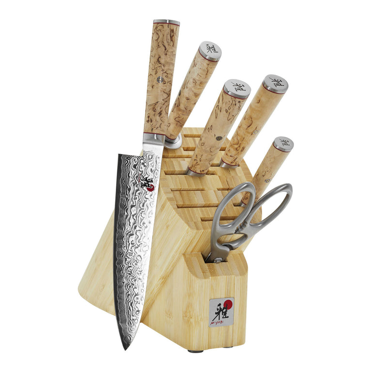 Miyabi 7pc Knife Block Set, Birchwood SG2 Series