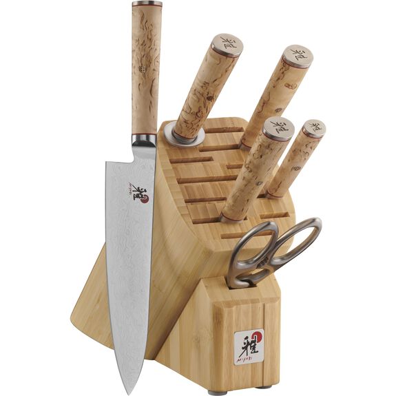 Miyabi 7pc Knife Block Set, Birchwood SG2 Series