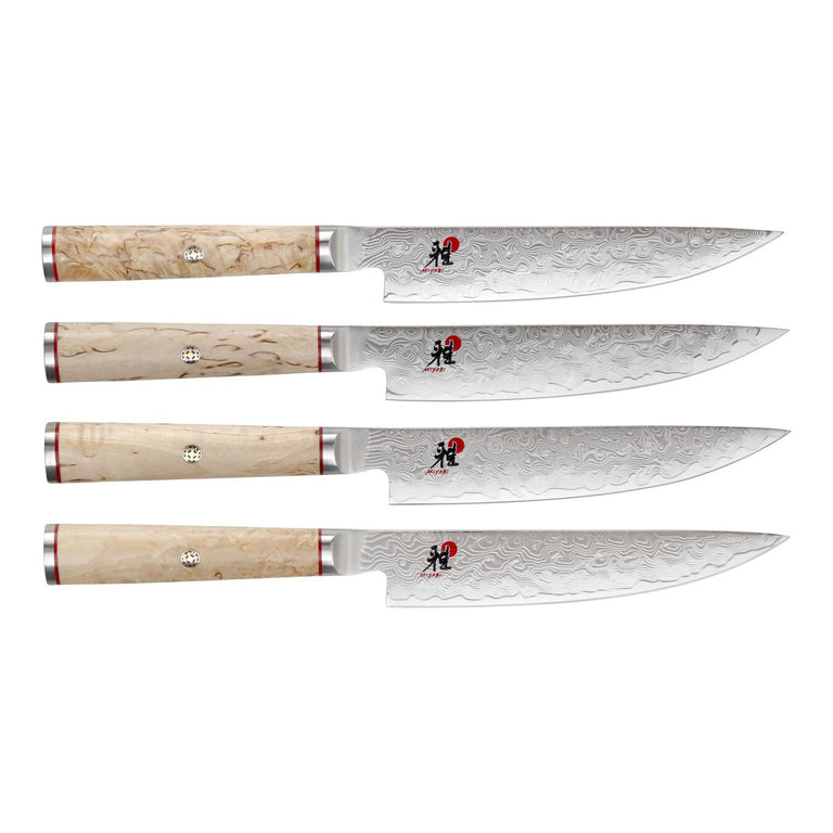Miyabi 4pc Steak Knife Set, Birchwood SG2 Series
