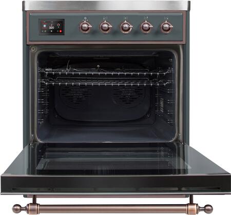 ILVE Majestic II 30" Induction Range in Blue Grey with Bronze Trim, UMI30NE3BGB