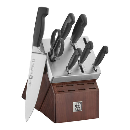 ZWILLING Self-Sharpening 8pc Knife Block Set, Four Star Series