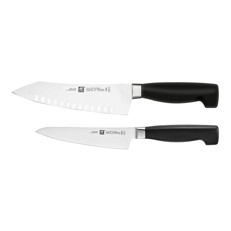 ZWILLING "Rock & Chop" 2pc Knife Set, Four Star Series