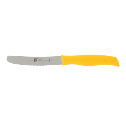 ZWILLING 4.5" Serrated Utility Knife Yellow, TWIN Grip Series