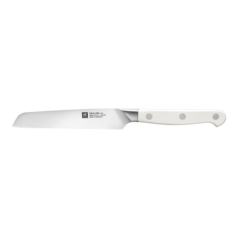 ZWILLING 5" Serrated Utility Knife, Pro Le Blanc Series