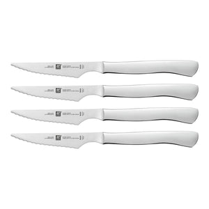 ZWILLING 4pc Stainless Steel Serrated Steak Knife Set