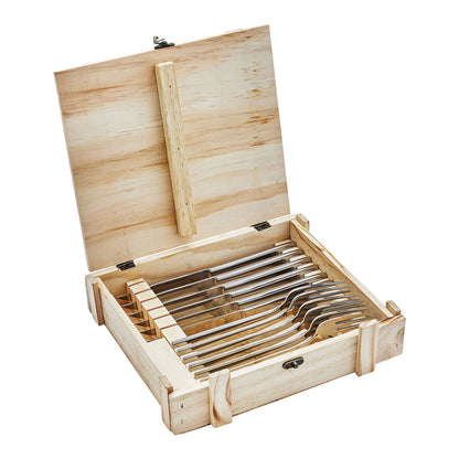 ZWILLING Steak Dinner 12pc Stainless Steel Steak Knife Set in Wood Presentation Box