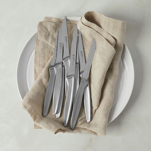 Henckels 8pc Stainless Steel Serrated Steak Knife Set, Steak Sets Series
