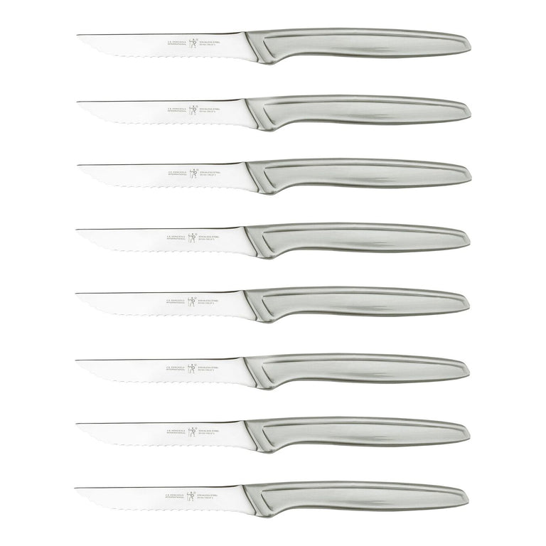 Henckels 8pc Stainless Steel Serrated Steak Knife Set, Steak Sets Series