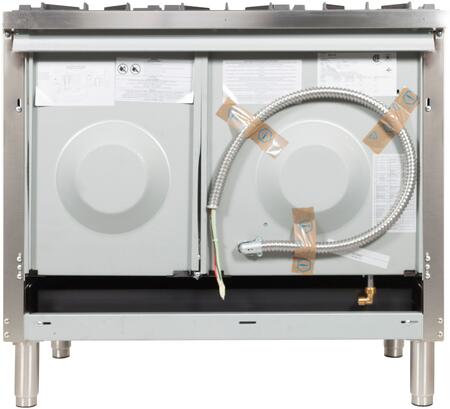 ILVE 48 in. Nostalgie Series Natural Gas Burner and Electric Oven Range in Stainless Steel with Chrome Trim, UPN120FDMPIXNG