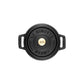 Staub 0.5 Qt. Cast Iron Round Dutch Oven in Black